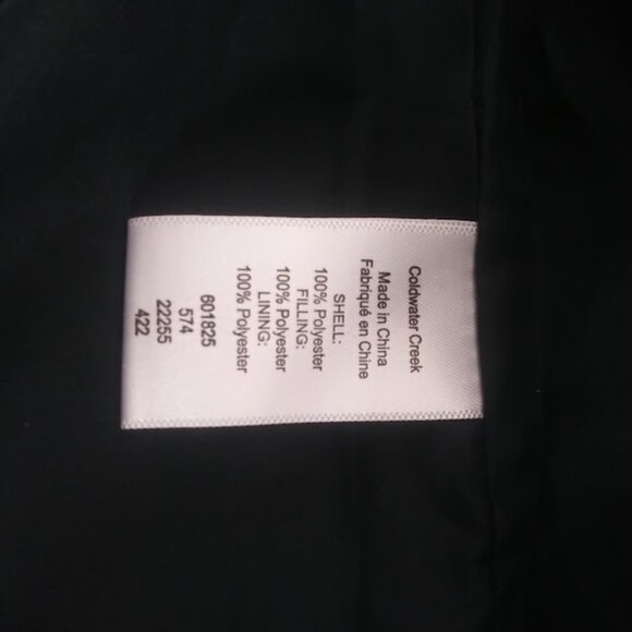 Coldwater Creek women's size MP black hooded puffer vest - Picture 11 of 13